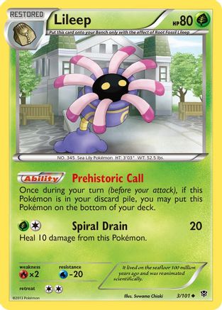 Lileep - 3/101 - Uncommon - Reverse Holo