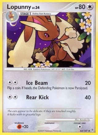 Lopunny - 63/147 - Uncommon - Reverse Holo