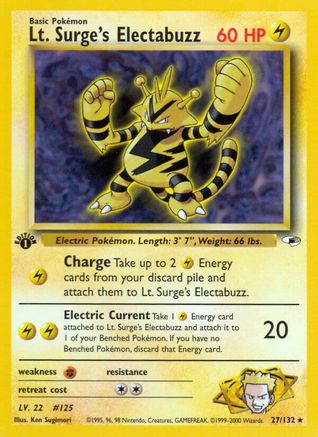 Lt. Surge's Electabuzz (27) 027 - Unlimited Gym Heroes - Rare