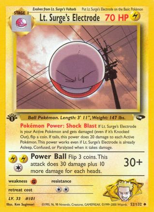 Lt. Surge's Electrode 052 - Unlimited Gym Challenge - Uncommon