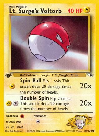 Lt. Surge's Voltorb 084 - Unlimited Gym Heroes - Common