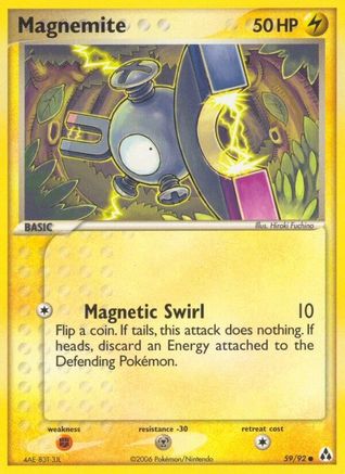 Magnemite 059/92  - Reverse Holofoil Legend Maker - Common