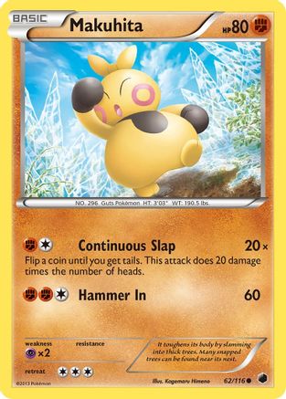 Makuhita - 62/116 - Common - Reverse Holo