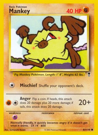 Mankey - 81/110 - Common - Reverse Holo