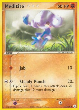 Meditite - 66/101 - Common - Reverse Holo