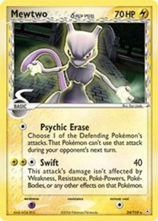Mewtwo (Delta Species) 024/110  Holon Phantoms - Rare