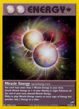 Miracle Energy 016 - 1st Edition Holofoil Neo Destiny - Holo Rare