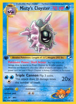 Misty's Cloyster 029 - Unlimited Gym Heroes - Rare