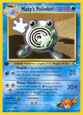 Misty's Poliwhirl 053 - Unlimited Gym Heroes - Uncommon
