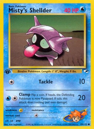 Misty's Shellder - 89/132 - Common - 1st Edition