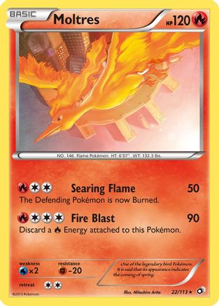 Moltres 022/113 - Holofoil Legendary Treasures - Holo Rare
