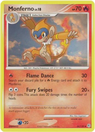 Monferno - 56/130 - Uncommon - Reverse Holo