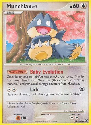 Munchlax - 68/100 - Common - Reverse Holo