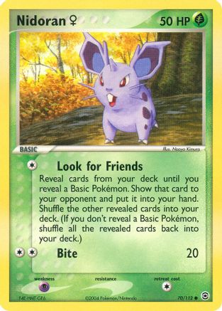 Nidoran F - 70/112 - Common - Reverse Holo