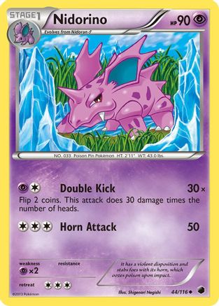 Nidorino - 44/116 - Uncommon - Reverse Holo
