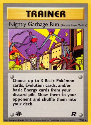 Nightly Garbage Run (Rocket's Secret Machine) 077/82 - 1st Edition Team Rocket - Uncommon