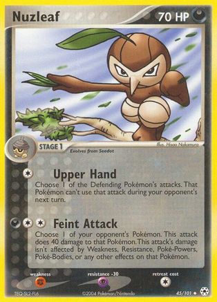 Nuzleaf 045/101  - Reverse Holofoil Hidden Legends - Uncommon