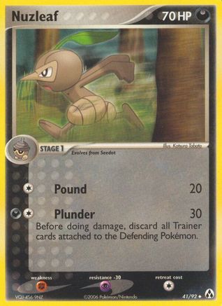 Nuzleaf - 41/92 - Uncommon - Reverse Holo