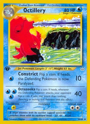 Octillery 034/64 - 1st Edition Neo Revelation - Uncommon
