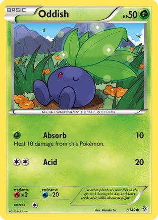 Oddish - 1/149 - Common - Reverse Holo