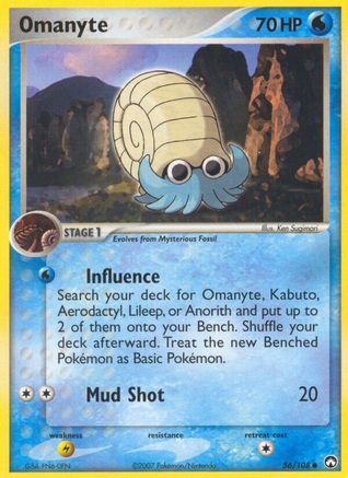 Omanyte - 56/108 - Common - Reverse Holo