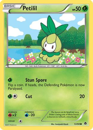 Petilil - 13/98 - Common - Reverse Holo