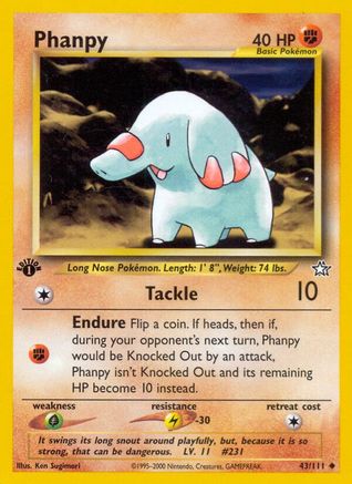 Phanpy - 43/111 - Uncommon - 1st Edition