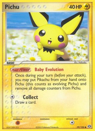 Pichu - Reverse Holofoil Emerald - Common