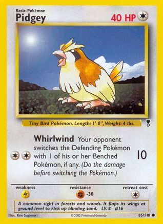 Pidgey 085  - Reverse Holofoil Legendary Collection - Common