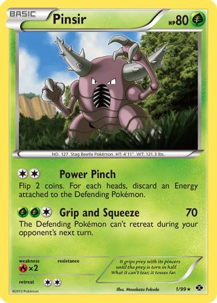 Pinsir - 1/99 - Rare - Reverse Holo