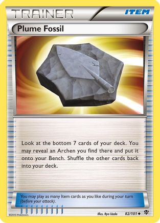 Plume Fossil - 82/101 - Uncommon - Reverse Holo