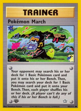 Pokemon March - 102/111 - Common - 1st Edition