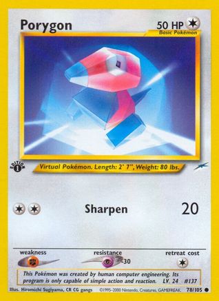 Porygon 078/105 - Unlimited Neo Destiny - Common