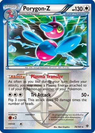 Porygon-Z (Team Plasma) - 74/101 - Holo Rare - Reverse Holo