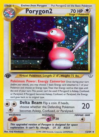 Porygon2 - 12/64 - Holo Rare - Unlimited
