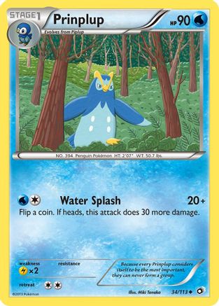Prinplup - 34/113 - Uncommon - Reverse Holo