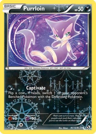 Purrloin RC13/RC25  - Holofoil Legendary Treasures Radiant Collection - Uncommon