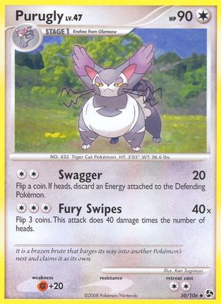Purugly - 50/106 - Uncommon - Reverse Holo