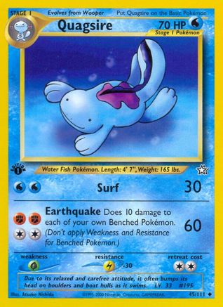 Quagsire - 45/111 - Uncommon - 1st Edition