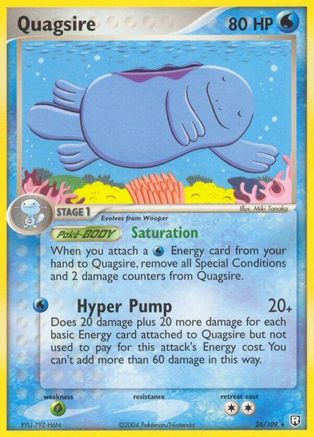 Quagsire - 26/109 - Rare - Reverse Holo