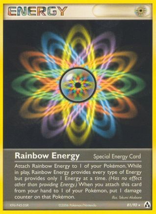 Rainbow Energy - 81/92 - Rare - Reverse Holo