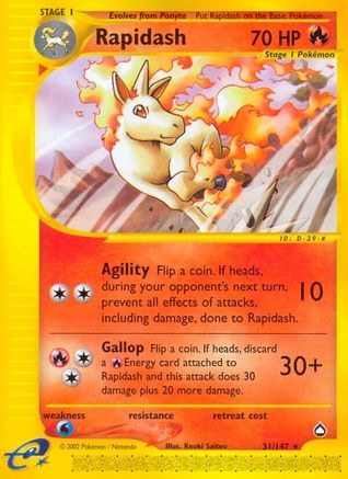 Rapidash - 31/147 - Rare - Reverse Holo