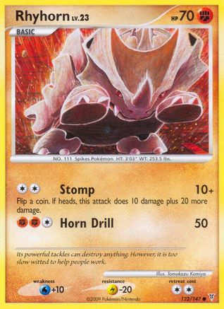 Rhyhorn - 122/147 - Common - Reverse Holo