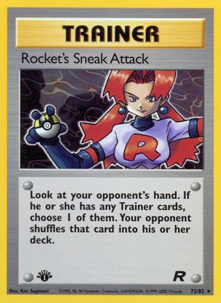 Rocket's Sneak Attack (72) 072/82 - 1st Edition Team Rocket - Rare