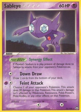 Sableye - 22/108 - Rare - Reverse Holo