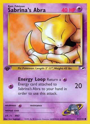 Sabrina's Abra 091 - Unlimited Gym Heroes - Common