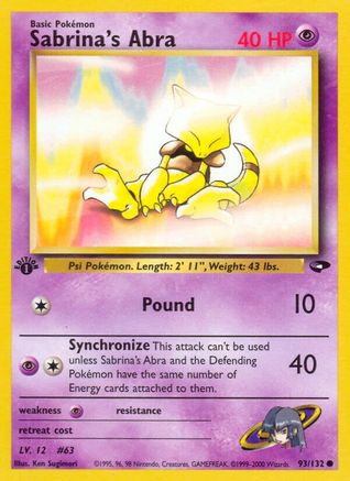 Sabrina's Abra (93) 093 - Unlimited Gym Challenge - Common