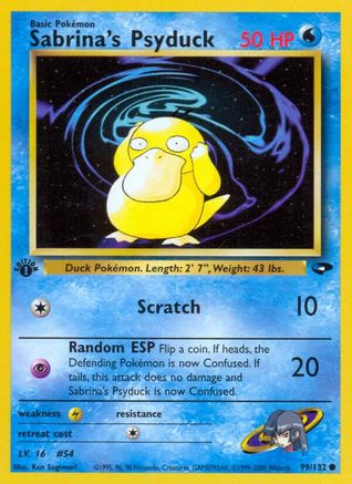Sabrina's Psyduck 099 - Unlimited Gym Challenge - Common