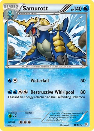 Samurott - 41/149 - Holo Rare - Reverse Holo