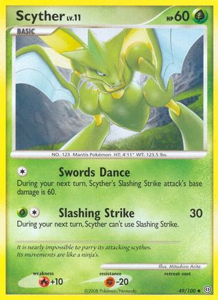 Scyther - 49/100 - Uncommon - Reverse Holo